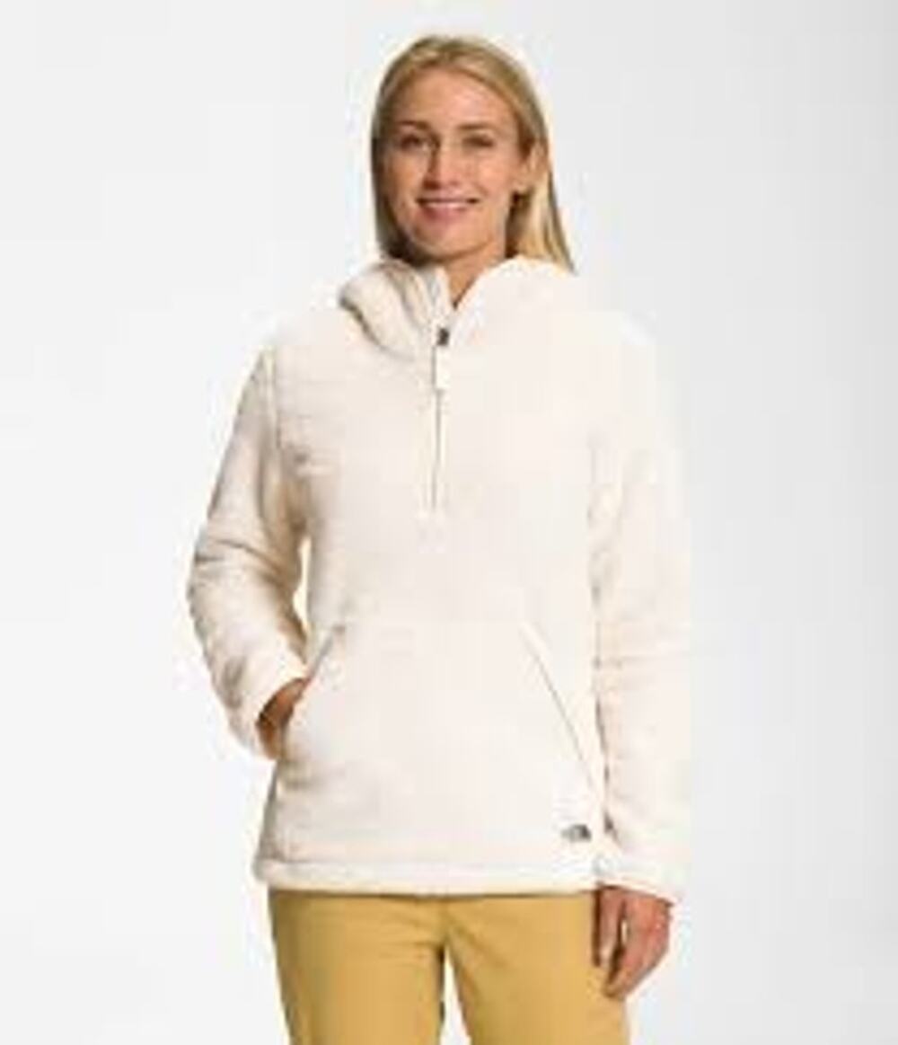 Ascend Sherpa Fleece Hoodie Womens XL White Quarter Zip Kangaroo Pocket Pullover